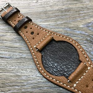 Handmade Leather Watch Band Elevate Your Timepiece with a Brogue Patterned Cuff