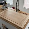 Handmade Maple Walnut Sink Cover – Farmhouse Cutting Board –