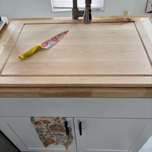 Handmade Maple Walnut Sink Cover – Farmhouse Cutting Board –