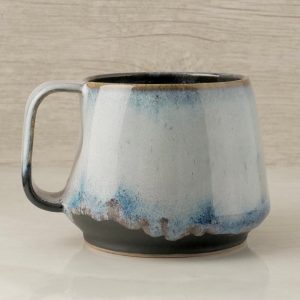 Handmade Mountain FluxBlue Handle Mugs Elevate Your Home with Unique Ceramic Art