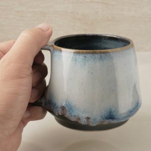 Handmade Mountain FluxBlue Handle Mugs Elevate Your Home with Unique Ceramic Art
