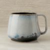 Handmade Mountain FluxBlue Handle Mugs Elevate Your Home with Unique Ceramic Art