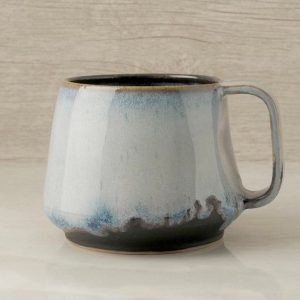 Handmade Mountain FluxBlue Handle Mugs Elevate Your Home with Unique Ceramic Art