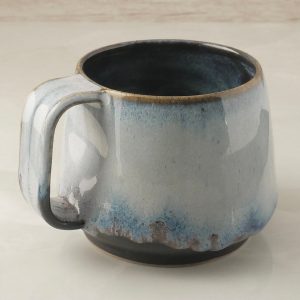 Handmade Mountain FluxBlue Handle Mugs Elevate Your Home with Unique Ceramic Art