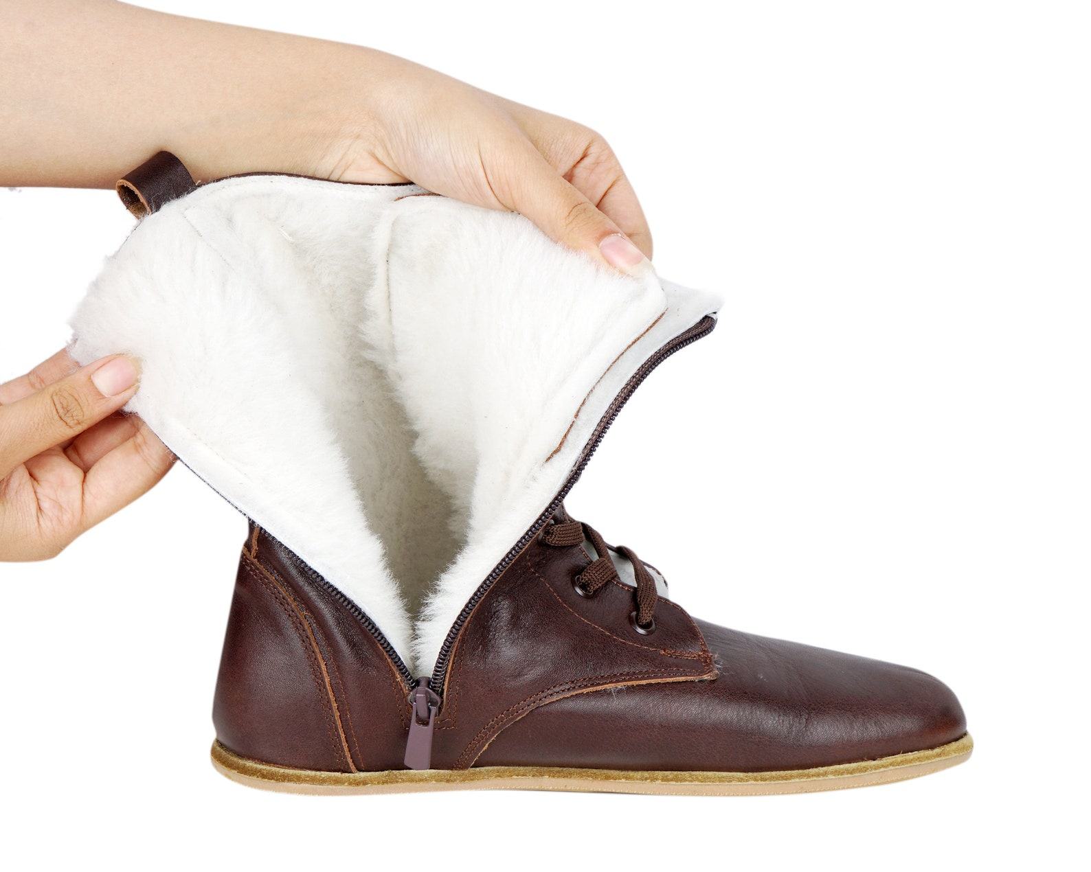 Handmade Shearling Boots Embrace Comfort and Style with Zero Drop and Natural Leather - Image 2