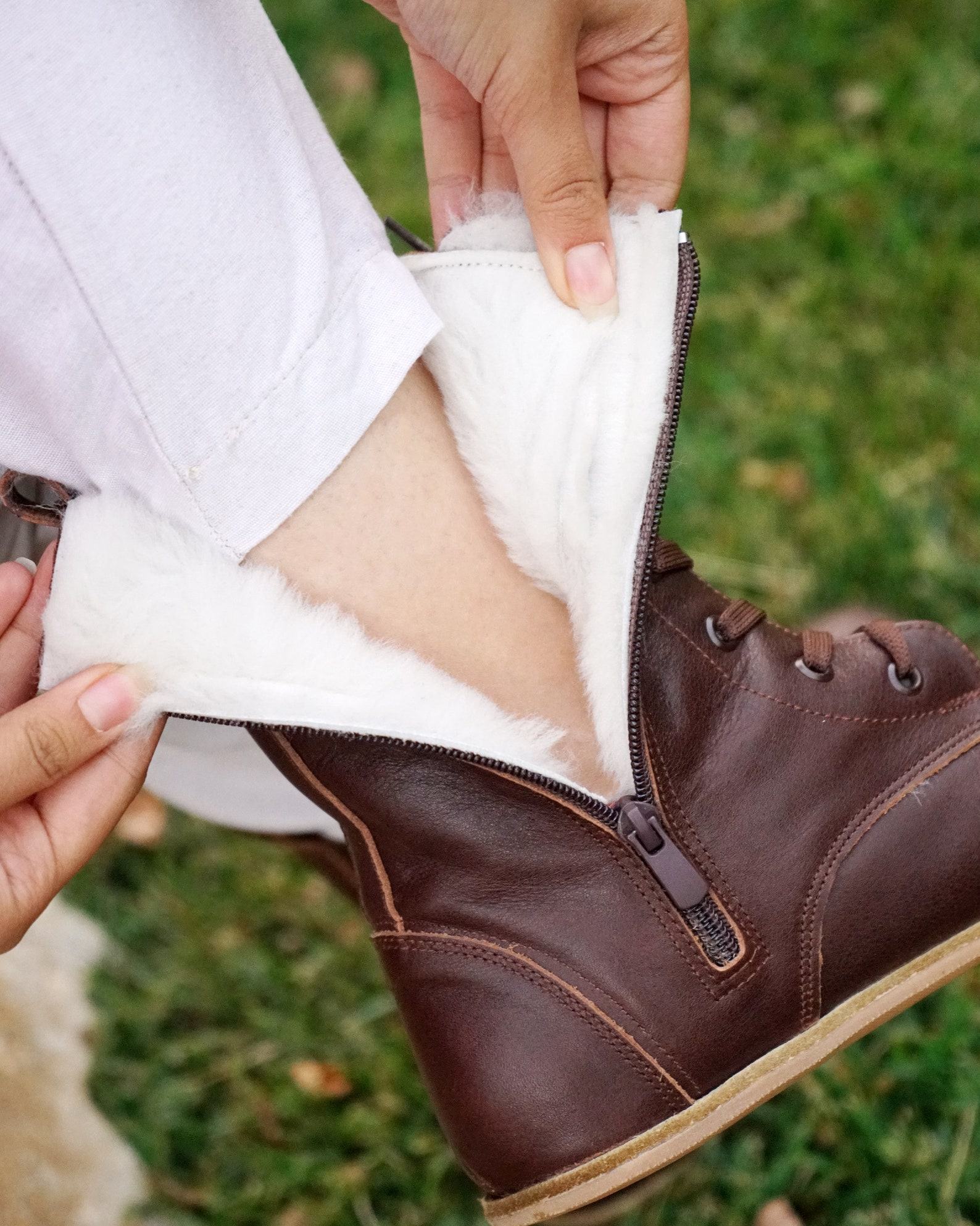 Handmade Shearling Boots Embrace Comfort and Style with Zero Drop and Natural Leather - Image 4