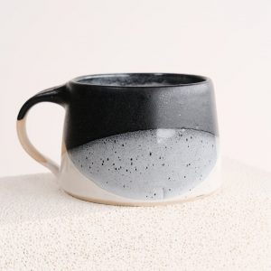 Handmade Snow Stoneware Cappuccino Mug A Winter Wonderland in Your Cup
