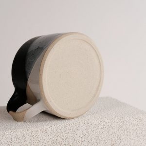 Handmade Snow Stoneware Cappuccino Mug A Winter Wonderland in Your Cup