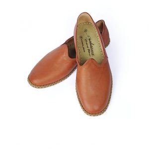 Handmade Tan Leather House Shoes Comfort and Style for Your Feet