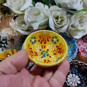 Handmade Turkish Ceramic Bowls 8cm, Microwave Safe, Lead-Free, Food-Grade, Perfect for Weddings
