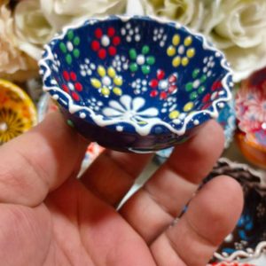 Handmade Turkish Ceramic Bowls 8cm, Microwave Safe, Lead-Free, Food-Grade, Perfect for Weddings