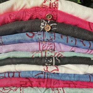 Handmade Vintage Om Shirt Unique Hand Block Printed Boho Tunic for Festivals