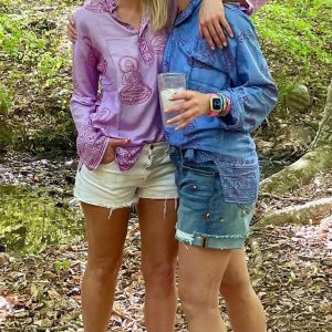 Handmade Vintage Om Shirt Unique Hand Block Printed Boho Tunic for Festivals