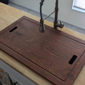 Handmade Wooden Sink Cover Cutting Board – Farmhouse & Modern Kitchen Decor –
