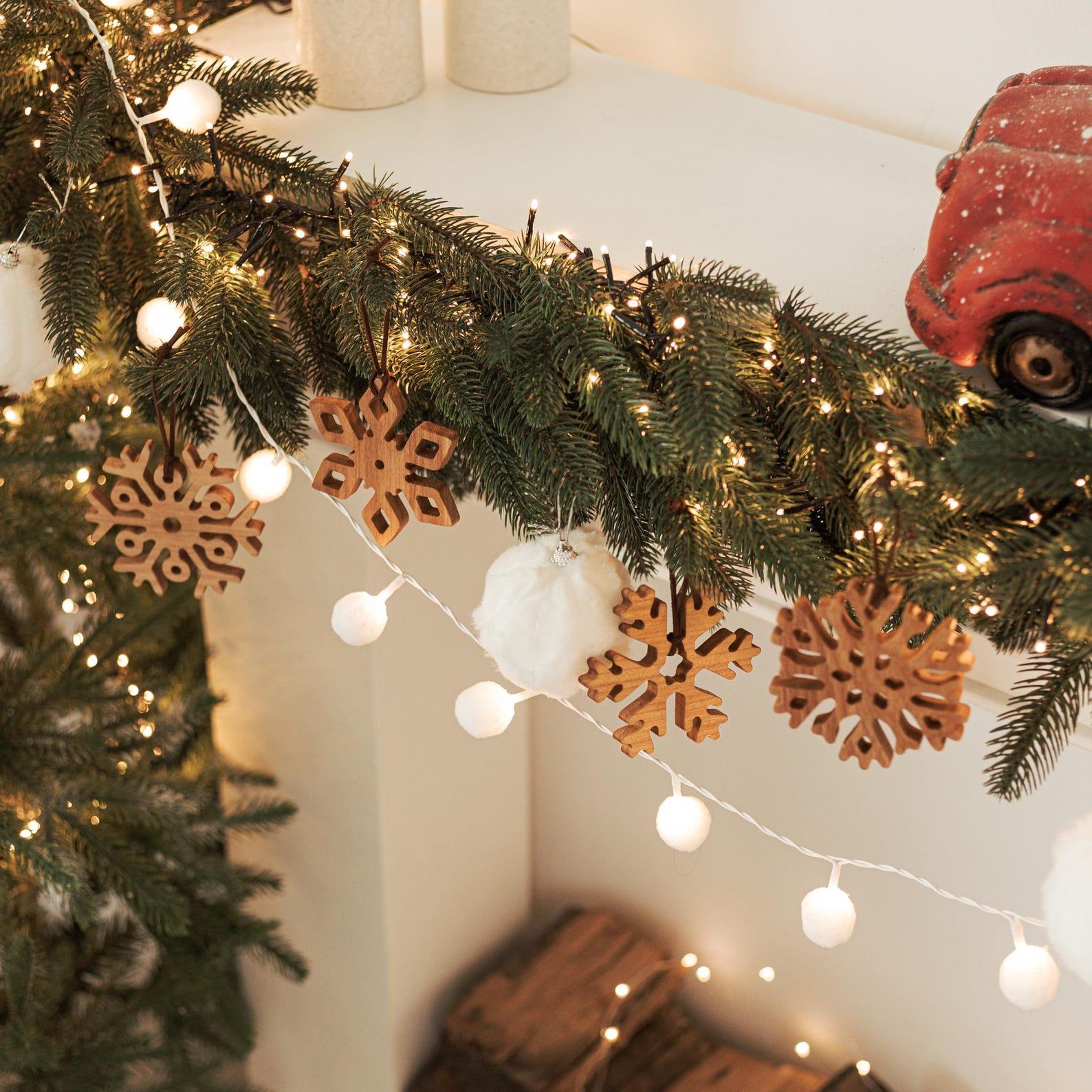 Handmade Wooden Snowflake Christmas Ornaments – Unique Holiday Decor & Family Present Set