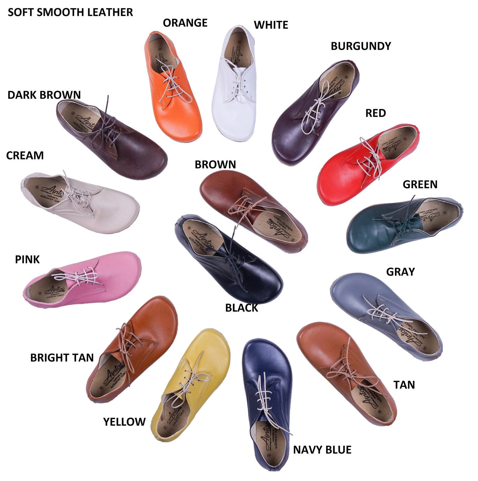 Handmade Yemeni Leather Oxford Barefoot Shoes Classic, Colorful, and Comfortable - Image 6