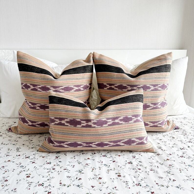 Handwoven Cotton Pillow Cover Ethnic Kariang Tribe Decor for Modern Boho Chic Interiors