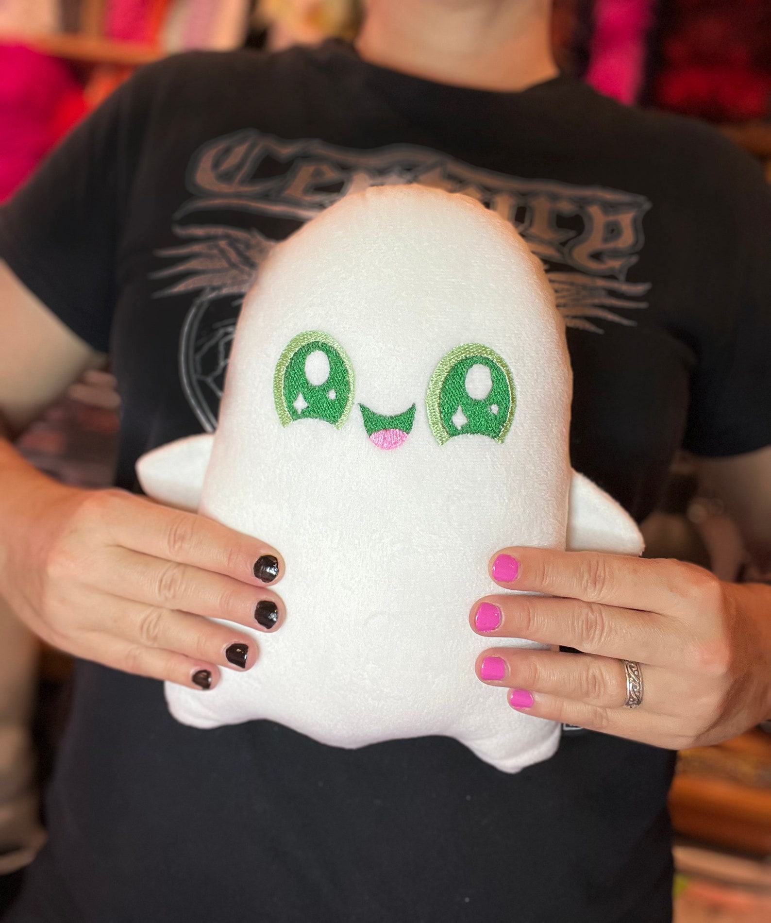 Happy Ghost Glow-in-the-Dark Plush for Spooky Nights - Image 3