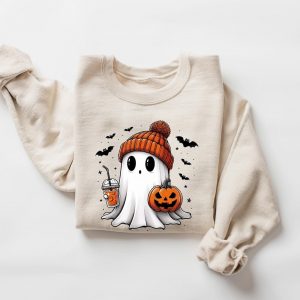 Hauntingly Adorable Spooky Ghost Sweatshirt for a Spooktacular Halloween
