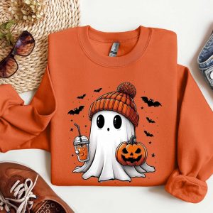 Hauntingly Adorable Spooky Ghost Sweatshirt for a Spooktacular Halloween