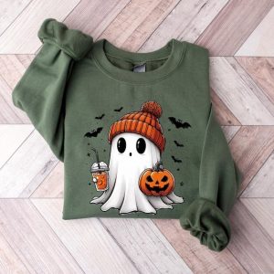 Hauntingly Adorable Spooky Ghost Sweatshirt for a Spooktacular Halloween