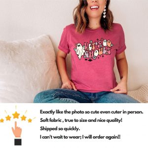 Hauntingly Chic “Let’s Go Ghouls” Vintage Halloween T-shirt for Spooky Season