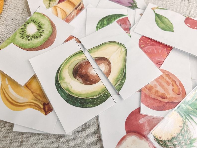 Healthy Food Matching Cards Fun Learning for Preschoolers and Toddlers