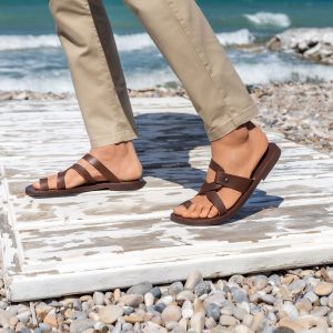 Helios Handmade Greek Leather Sandals for Men | Summer Vacation Essential