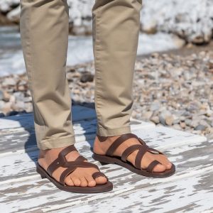 Helios Handmade Greek Leather Sandals for Men | Summer Vacation Essential