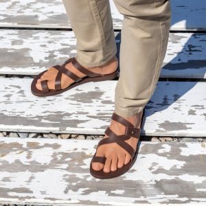 Helios Handmade Greek Leather Sandals for Men | Summer Vacation Essential