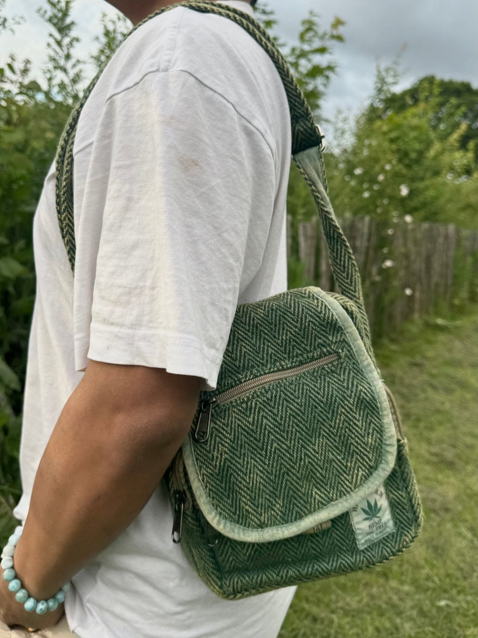 Hemp Cotton Festival Shoulder Bag Your Hippie Haven for Essentials - Image 3