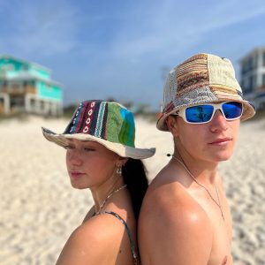 Hemp Patchwork Bucket Hat Eco-Friendly, Handmade Sun Protection for Beach and Beyond