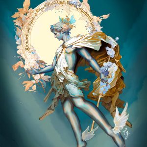 Hermes, Mercury Art Nouveau and Art Deco Mythology Print – A Journey Through Time and Symbolism