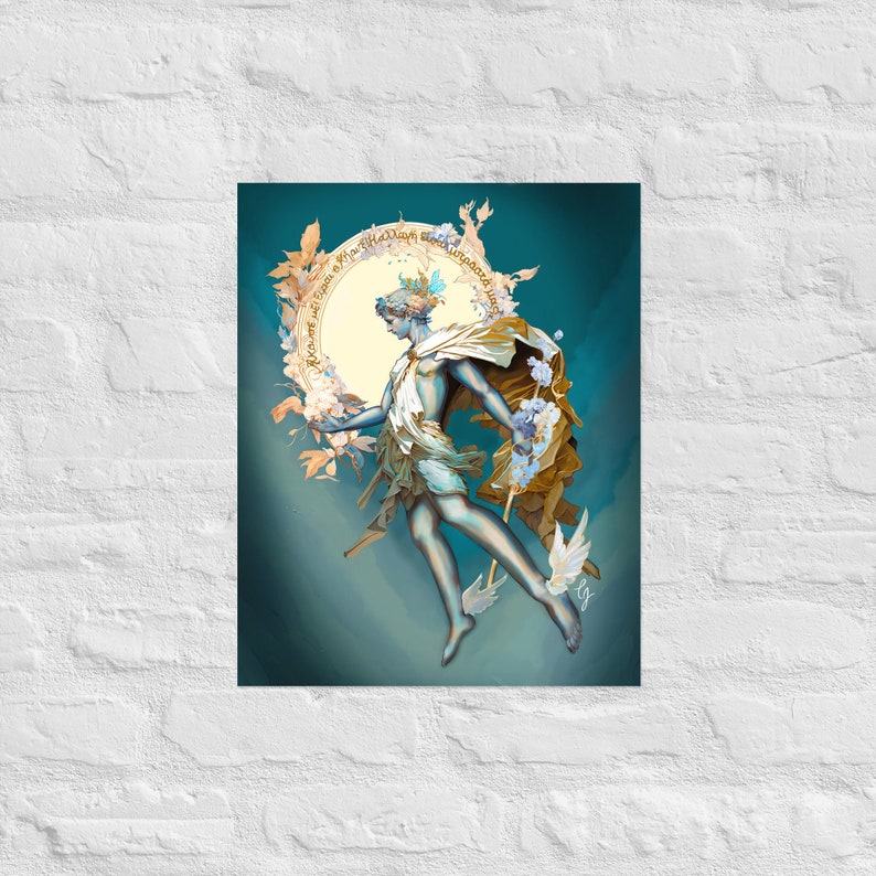 Hermes, Mercury Art Nouveau and Art Deco Mythology Print – A Journey Through Time and Symbolism