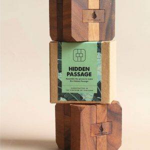Hidden Passage Intricate Wooden Cube Puzzle for Adults – Handmade 3D Brain Teaser