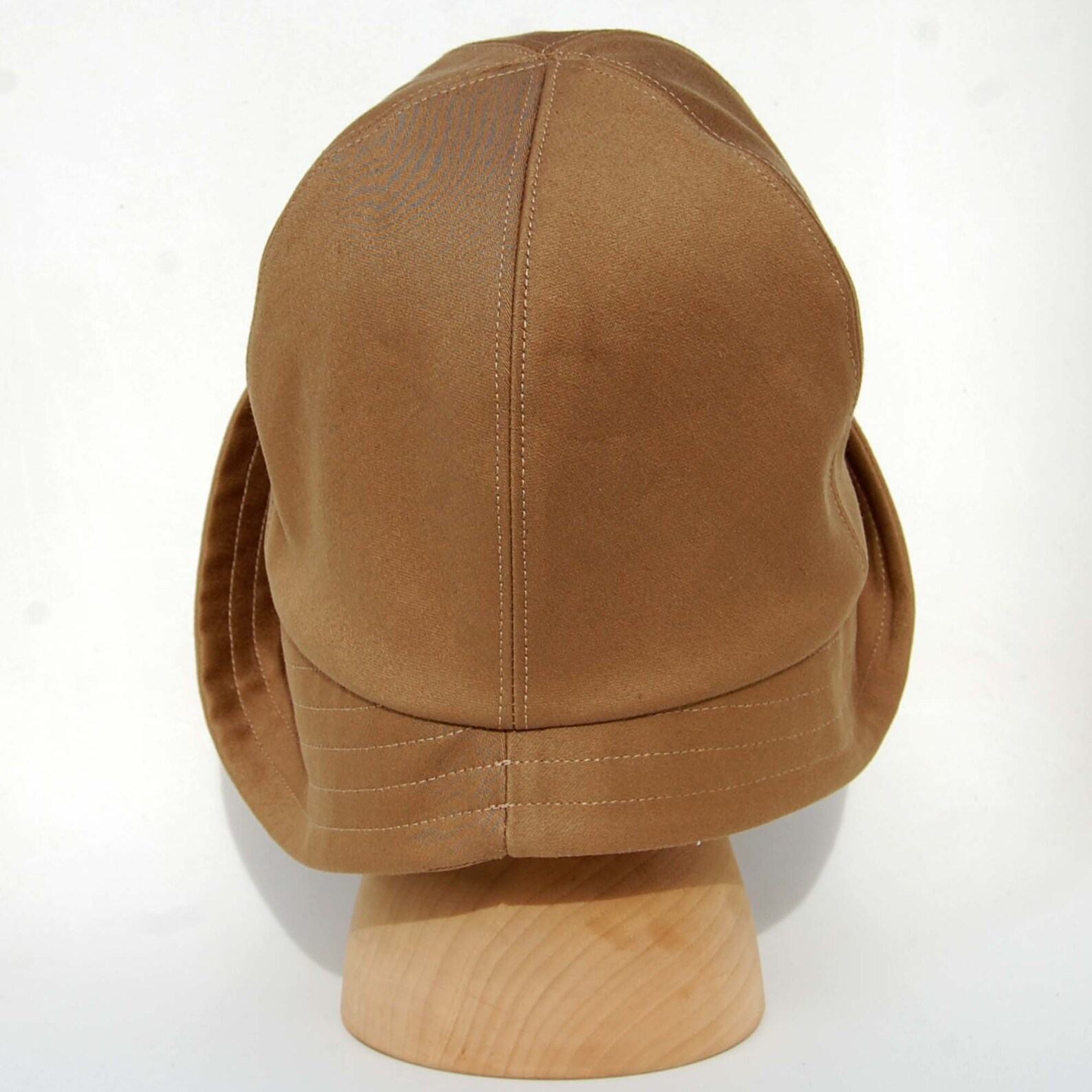 Honey Cotton Sateen Rain Hat Vintage French Workwear Fabric by ZUTBelle-Manon