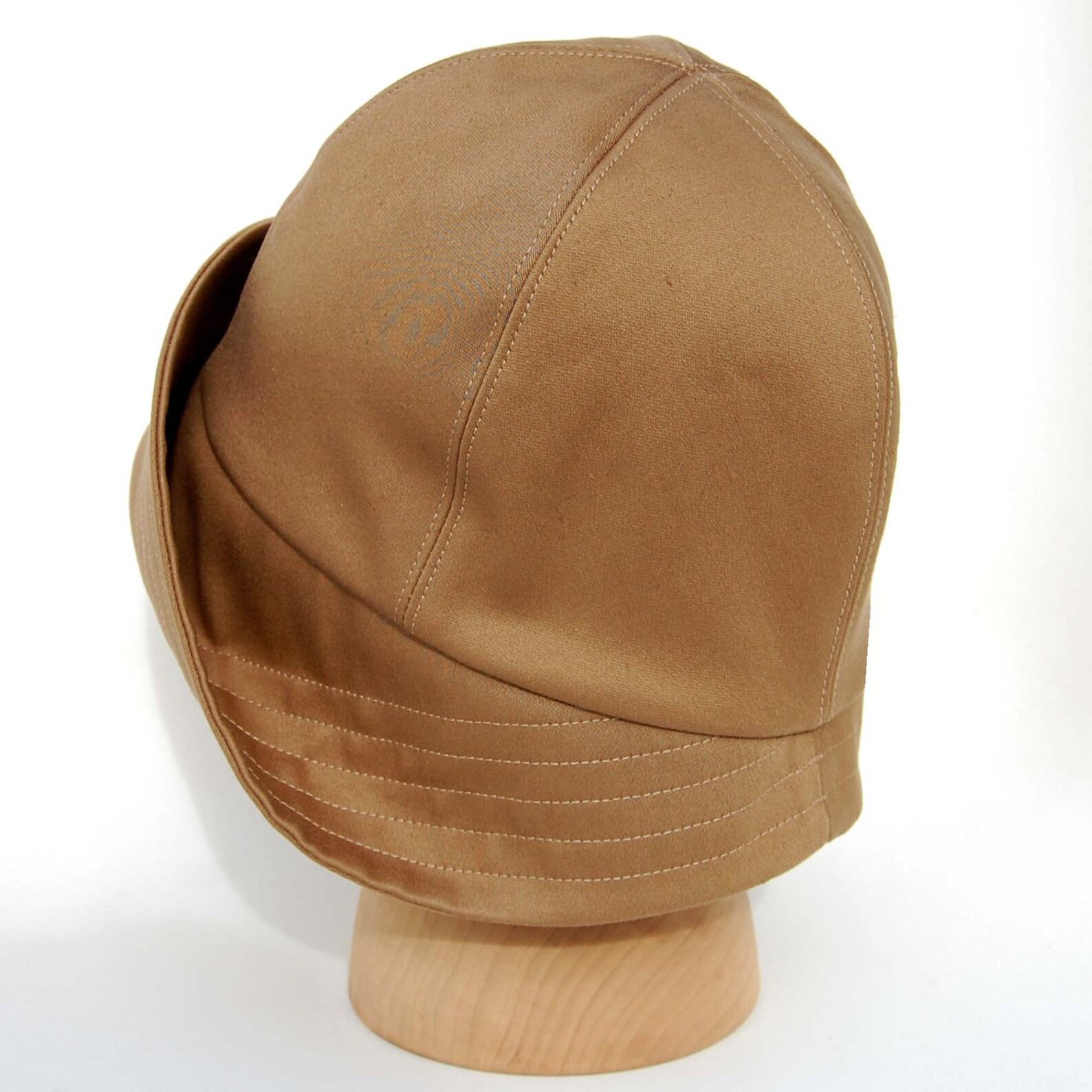 Honey Cotton Sateen Rain Hat Vintage French Workwear Fabric by ZUTBelle-Manon