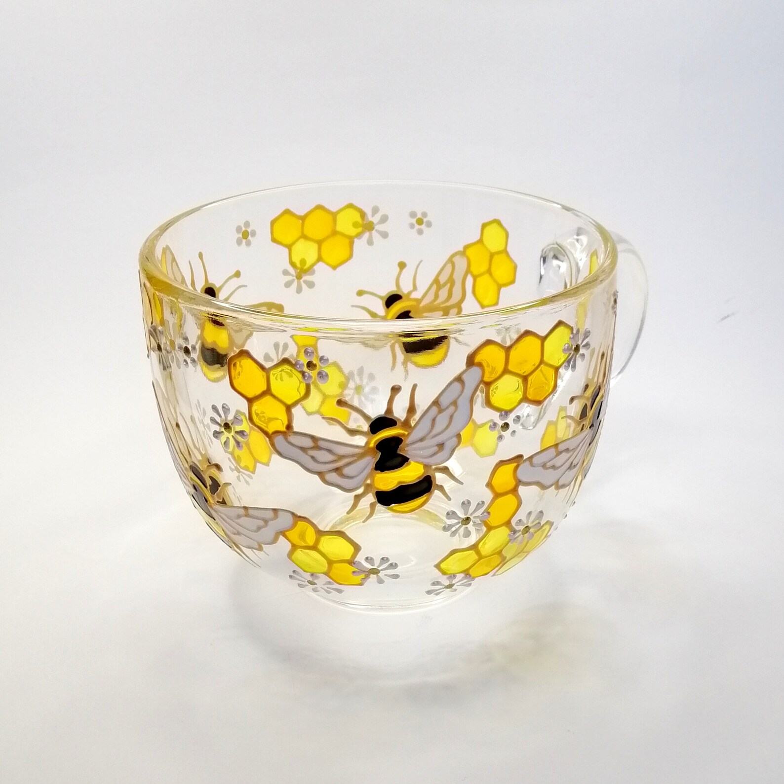 Honeycomb Haven Personalized Bee Coffee Mug for a Buzzing Brew