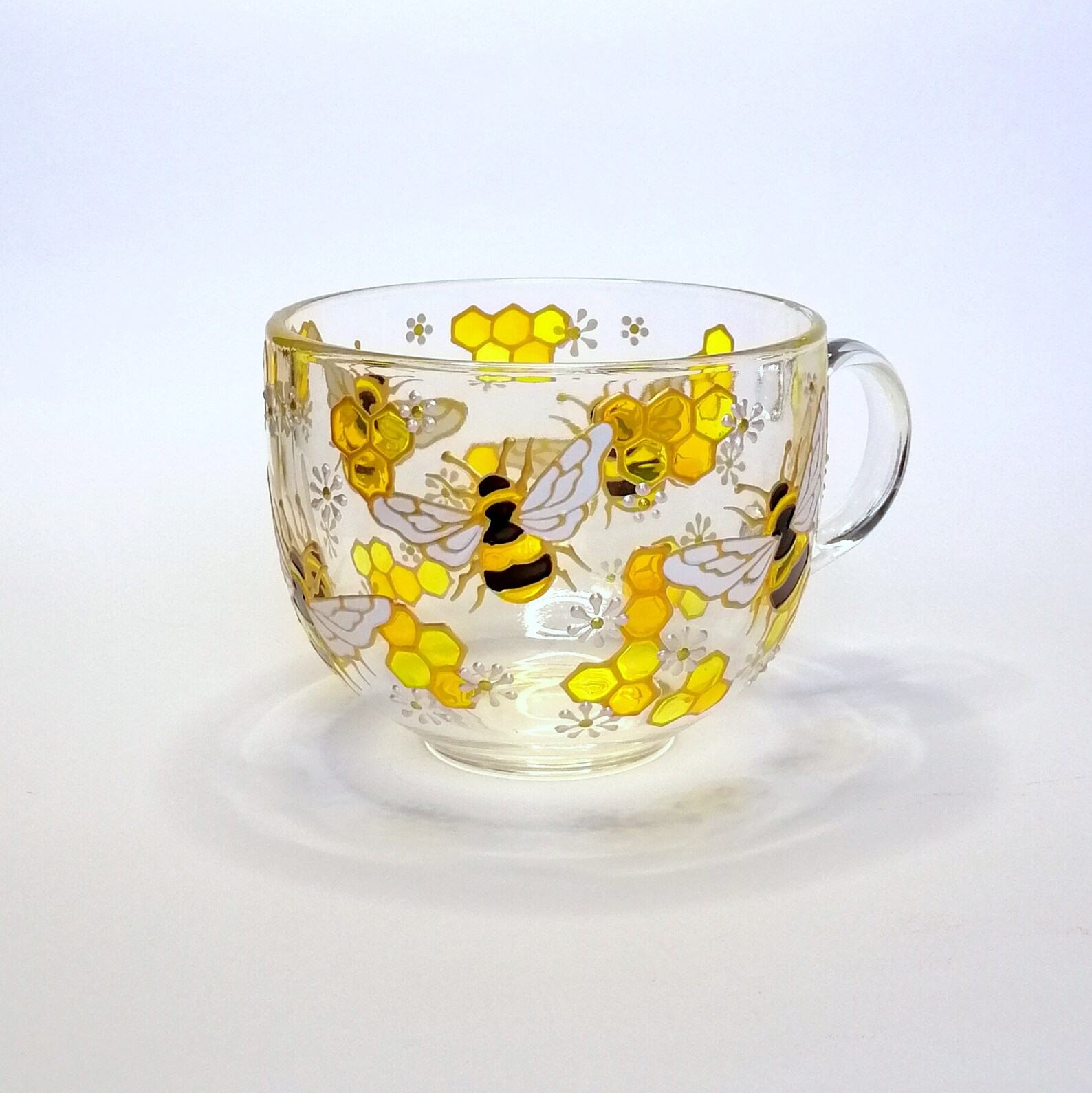 Honeycomb Haven Personalized Bee Coffee Mug for a Buzzing Brew
