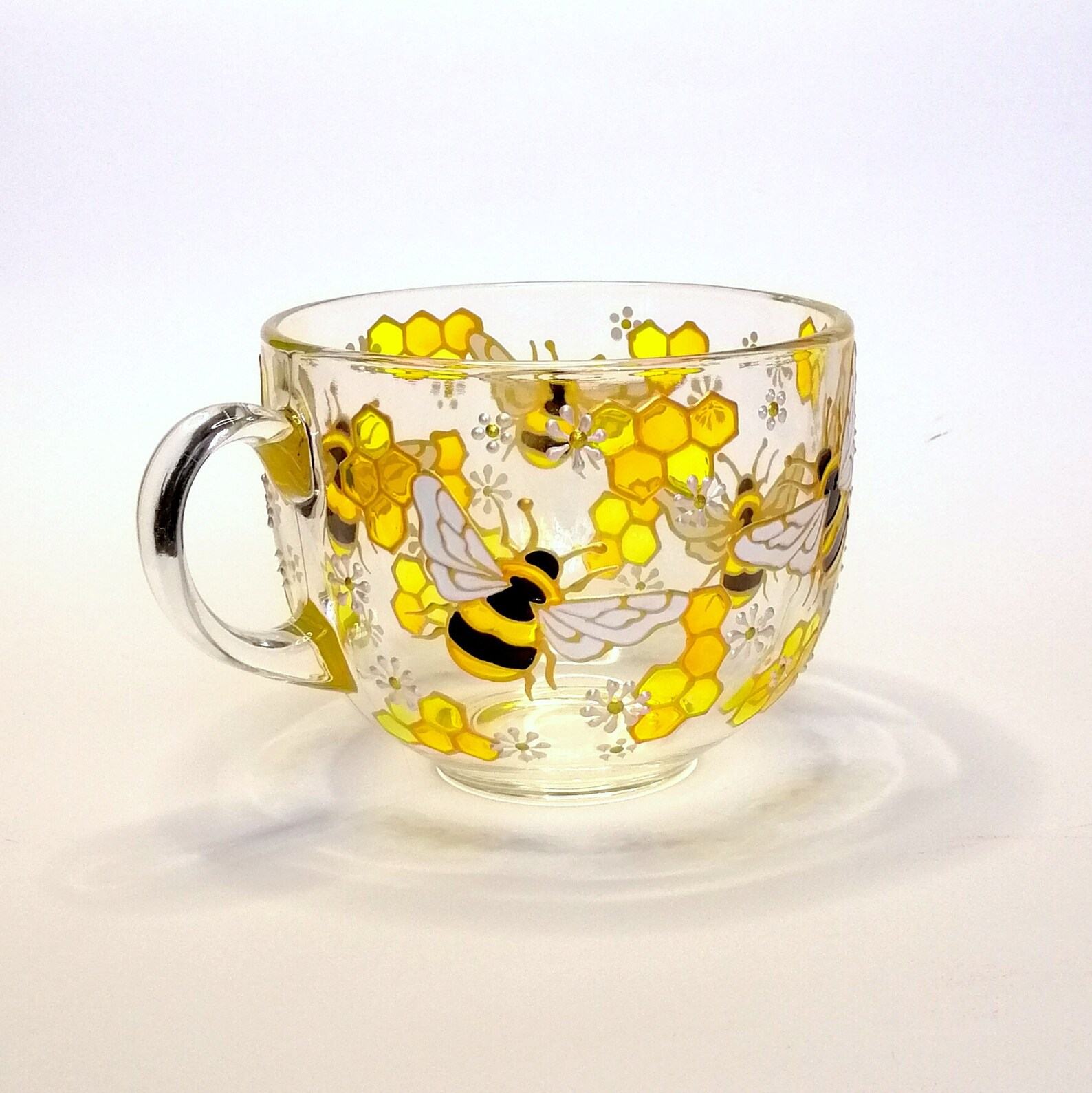 Honeycomb Haven Personalized Bee Coffee Mug for a Buzzing Brew