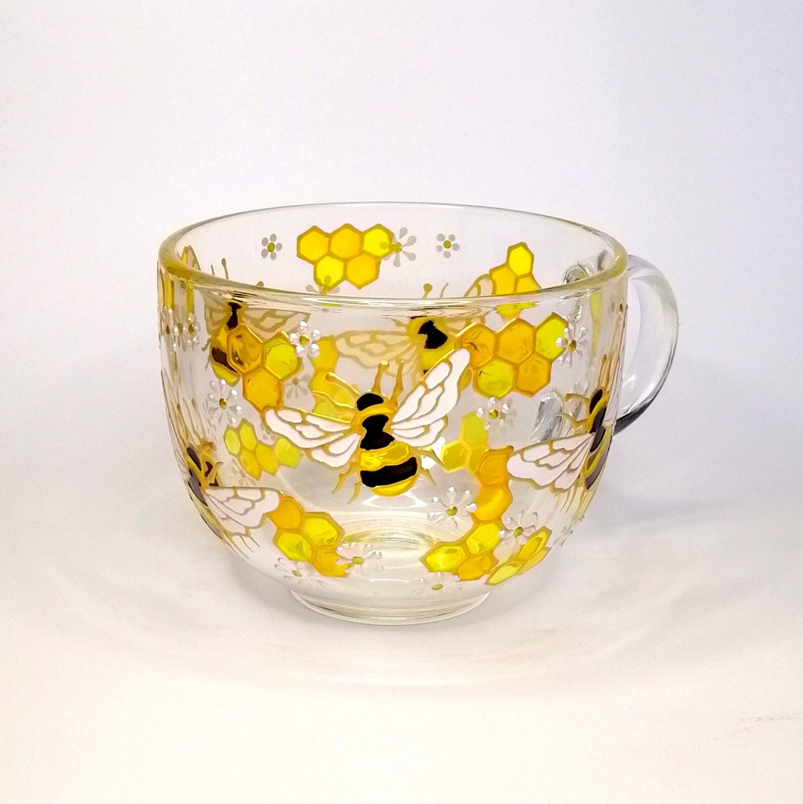 Honeycomb Haven Personalized Bee Coffee Mug for a Buzzing Brew