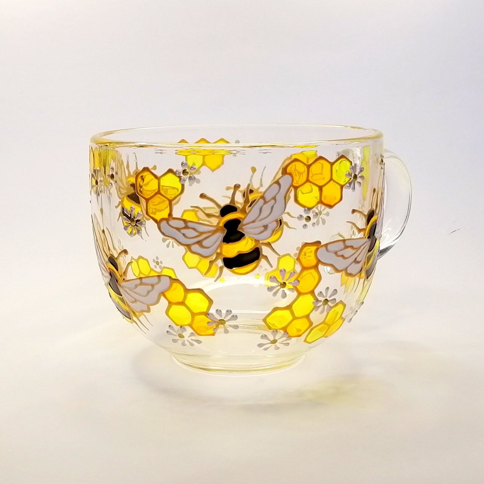 Honeycomb Haven Personalized Bee Coffee Mug for a Buzzing Brew