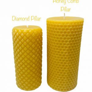 Honeycomb Haven Pure Beeswax Pillar Candle from the Heart of the Hive