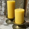 Honeycomb Haven Pure Beeswax Pillar Candles for a Golden Glow