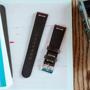 Horween Chromexcel Ox Blood Burgundy Leather Watch Strap Elevate Your Timepiece with Timeless Style