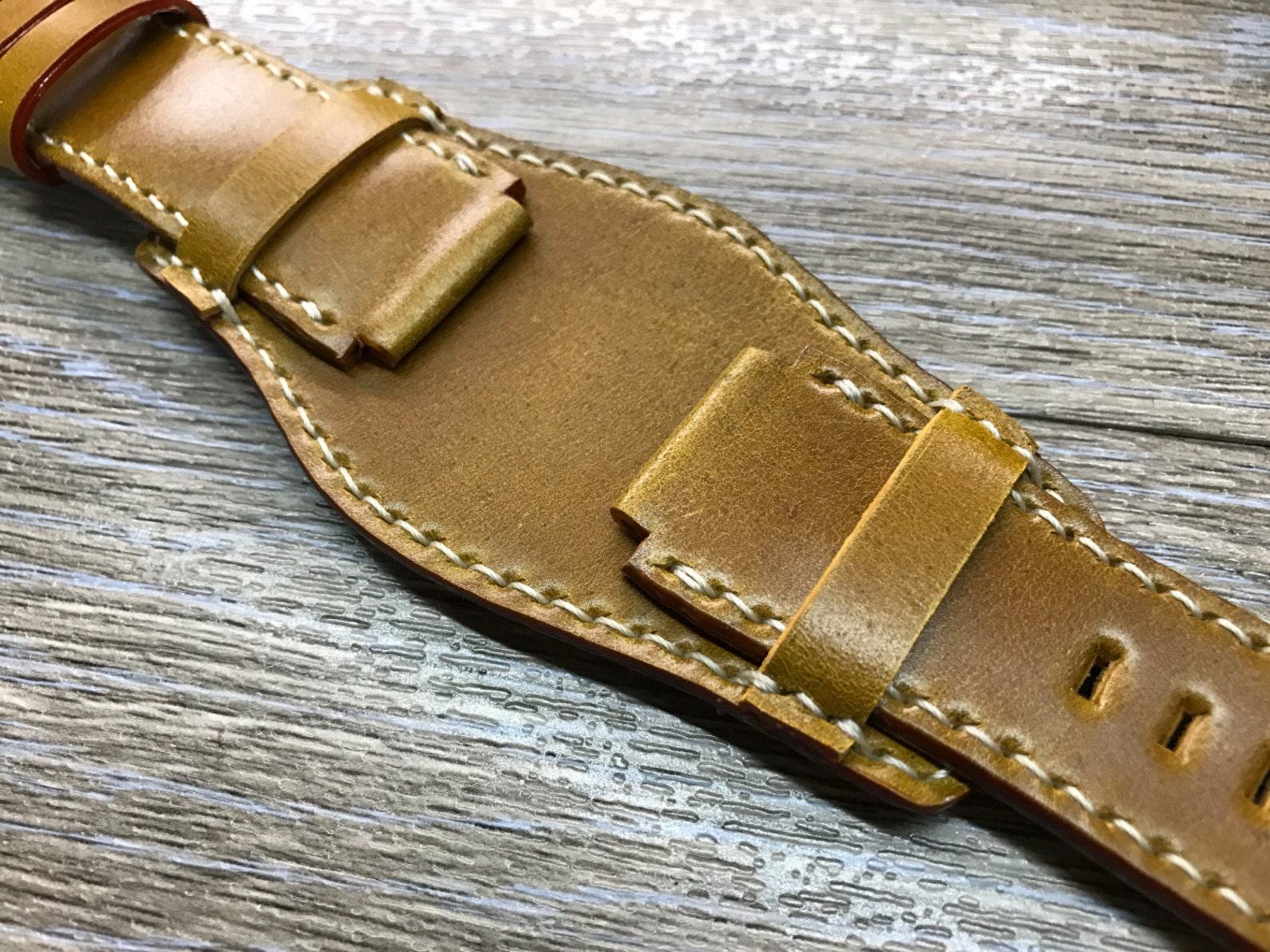 Horween Shell Cordovan Cuff Strap Elevate Your Timepiece with Timeless Elegance - Image 2
