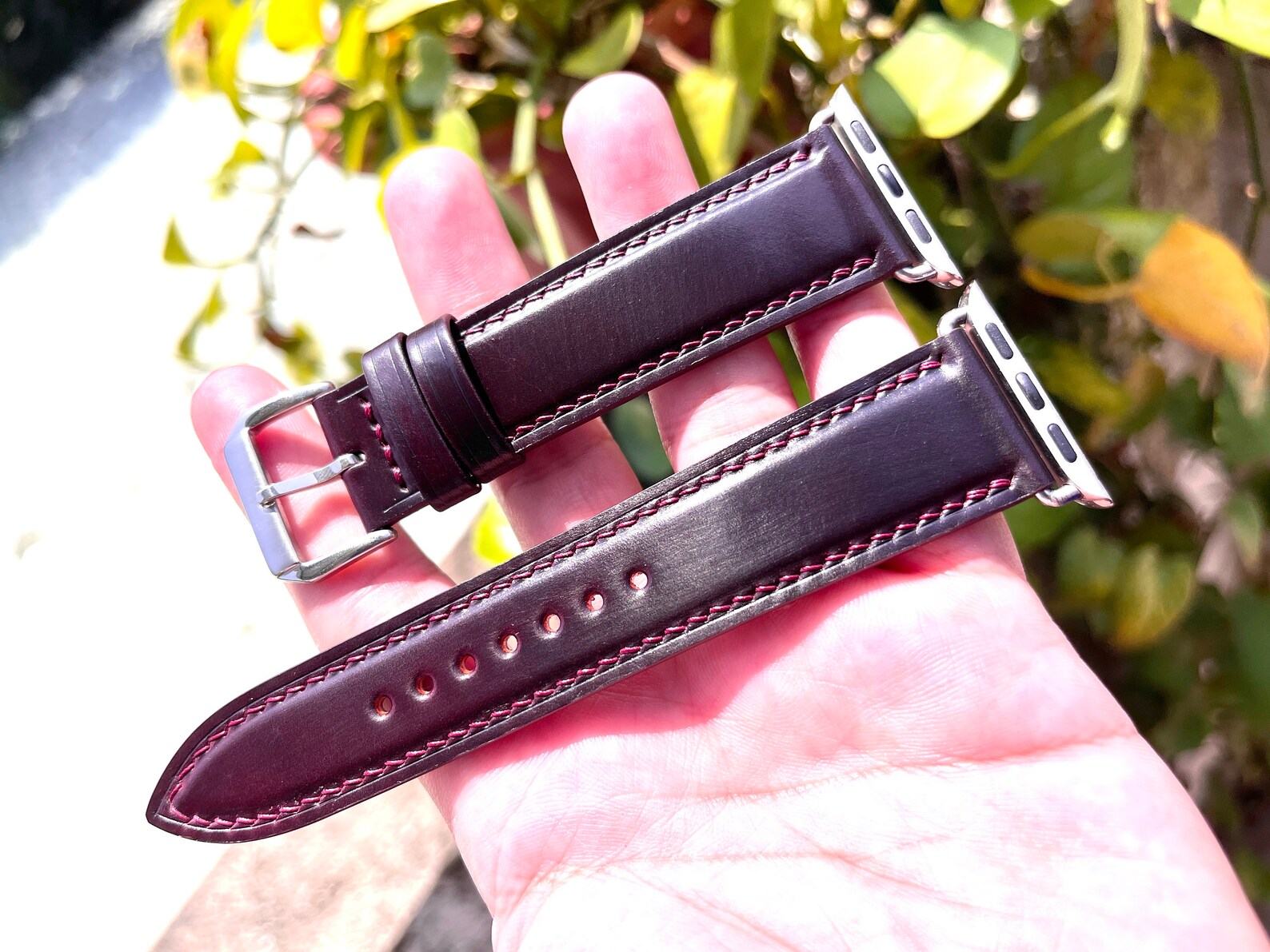 Horween Shell Cordovan Leather Watch Strap Elevate Your Timepiece with Unparalleled Craftsmanship - Image 5