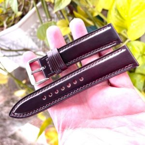 Horween Shell Cordovan Leather Watch Strap Elevate Your Timepiece with Unparalleled Craftsmanship