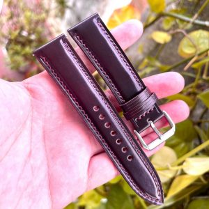 Horween Shell Cordovan Leather Watch Strap Elevate Your Timepiece with Unparalleled Craftsmanship