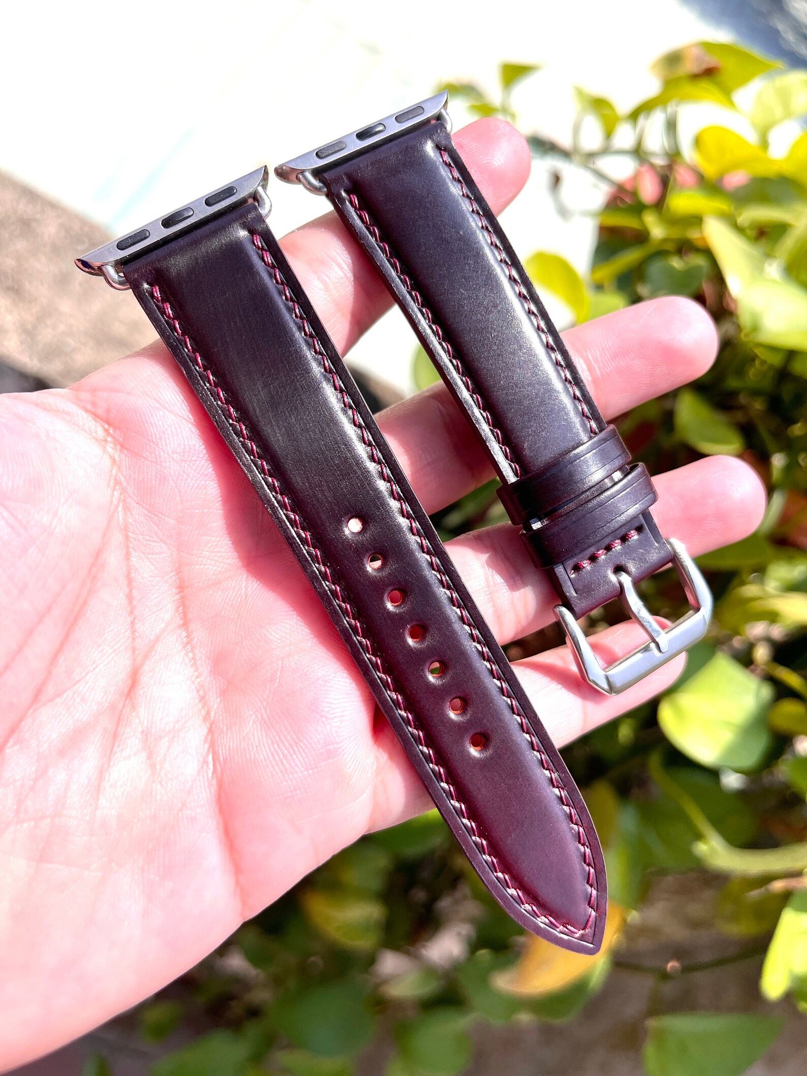 Horween Shell Cordovan Leather Watch Strap Elevate Your Timepiece with Unparalleled Craftsmanship - Image 6